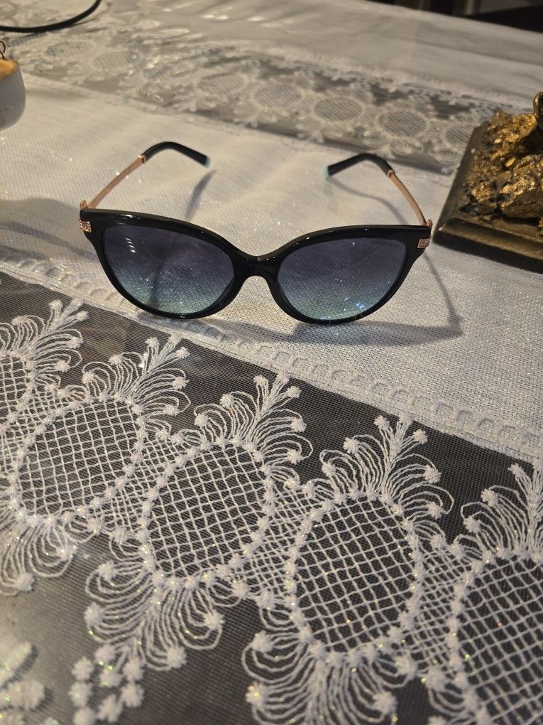 TIFFANY & CO. ** BLACK BLUE SUNGLASSES