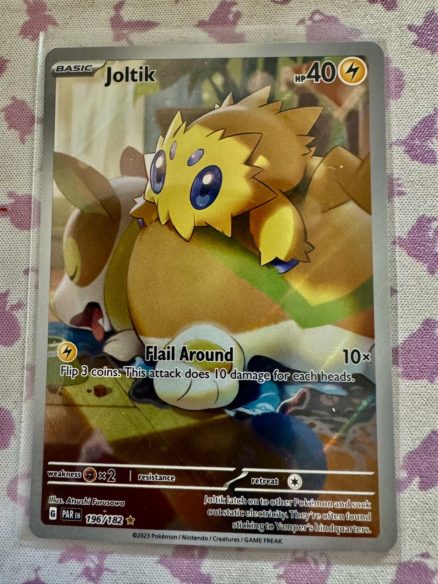 Joltik 196/182 Paradox Rift Illustration Rare Full Art Pokemon