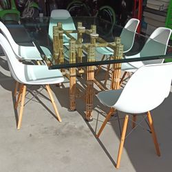 Glass Dining Table And Chairs