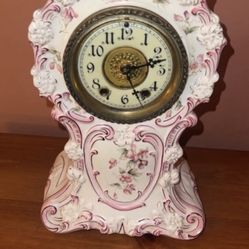 Vintage Porcelain Mantle Clock