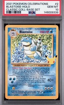Blastoise PSA10 celebration