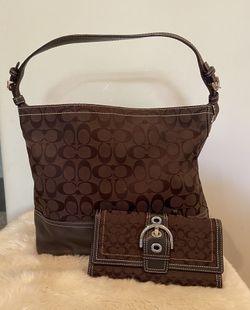 Coach canvas / leather Shoulder bag set