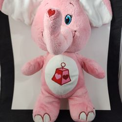 2016 Care Bear Cousins Lotsa Heart Elephant 14" Soft Cuddles Plush Pink
