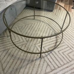 Gold glass table