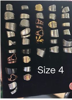 Size 4 mystery spoon rings