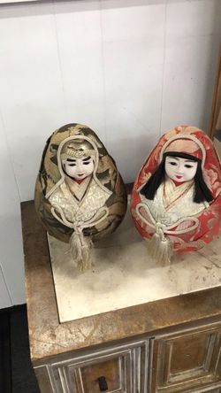Japanese Asian Wedding Dolls Bride Groom Set Kimono Couple 💵 💵 💵 CASH ONLY 💵 💵 💵