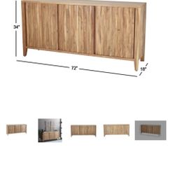 Console Solid Wood  72” Long  x  34”High x 18” Deep 