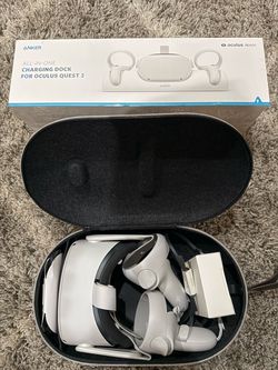 Oculus Quest 2 VR Headset with Case and Anker Charging Dock