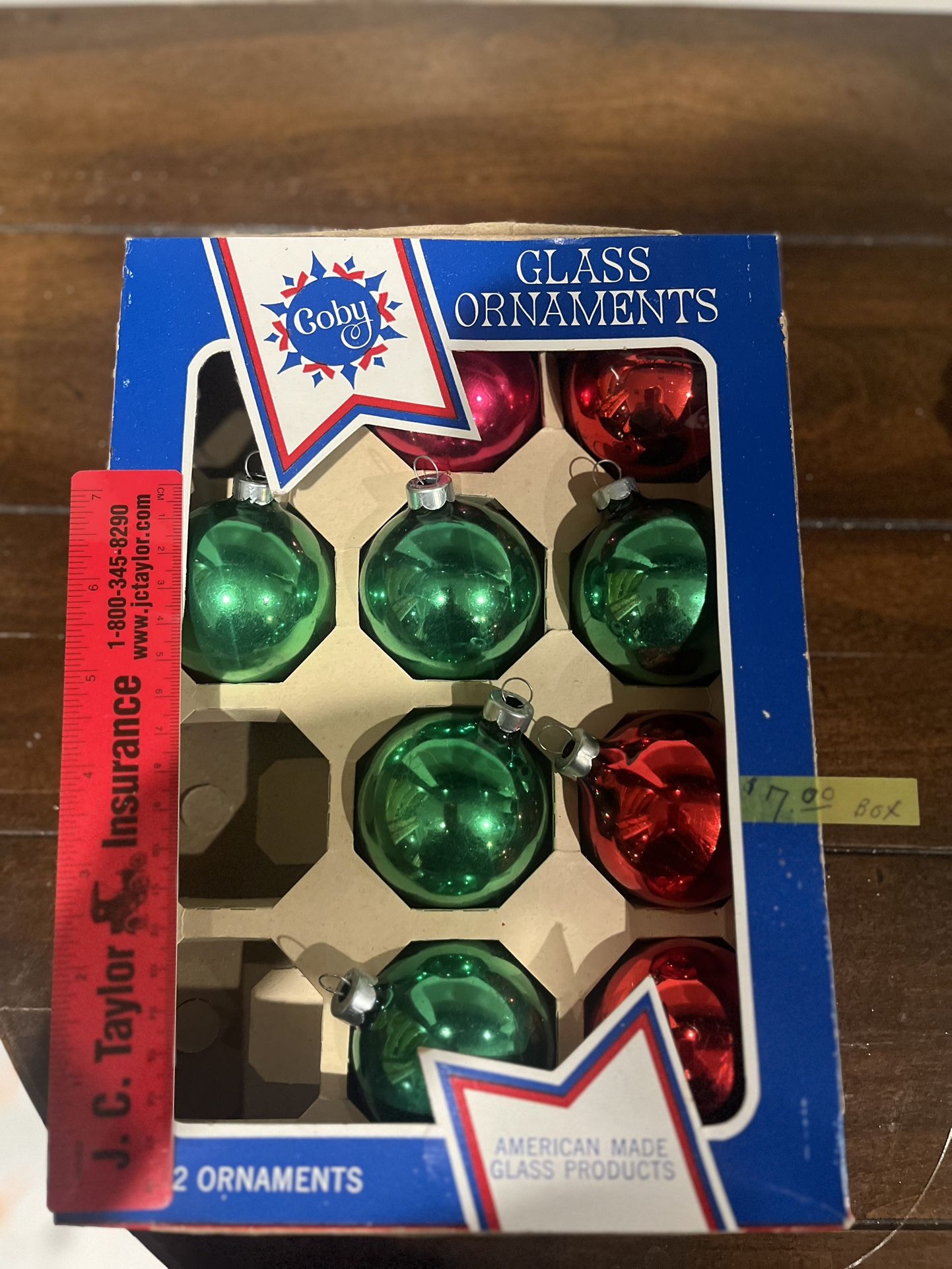 Vintage Coby Glass Ornaments