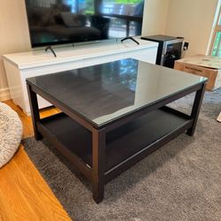 HAVSTA coffee table + glass