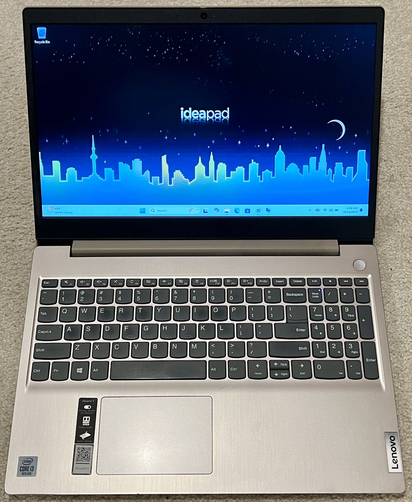 2020 Lenovo IdeaPad 3 15.6” Laptop i3-1005G1 1.2GHz 8GB 1TB HDD Win11Pro Office21