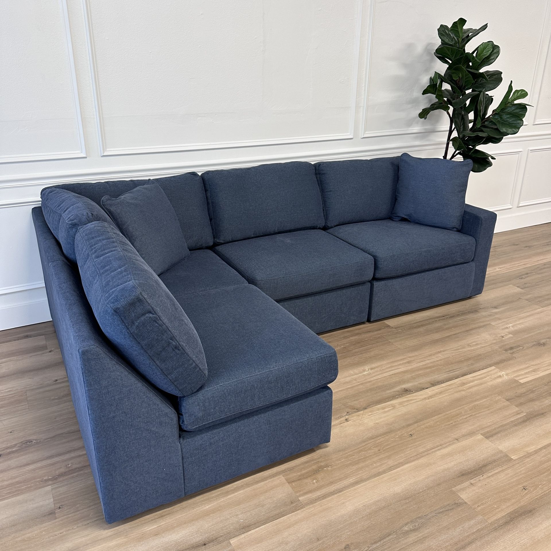 New Modular Blue Sectional Couch