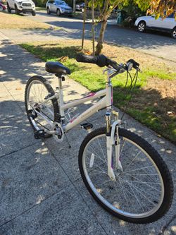 Nishiki Mountain Bike White with Pink Accents