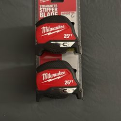 Milwaukee 25' Ft Heavy Duty Magnetic Tape Measure  2 Pack