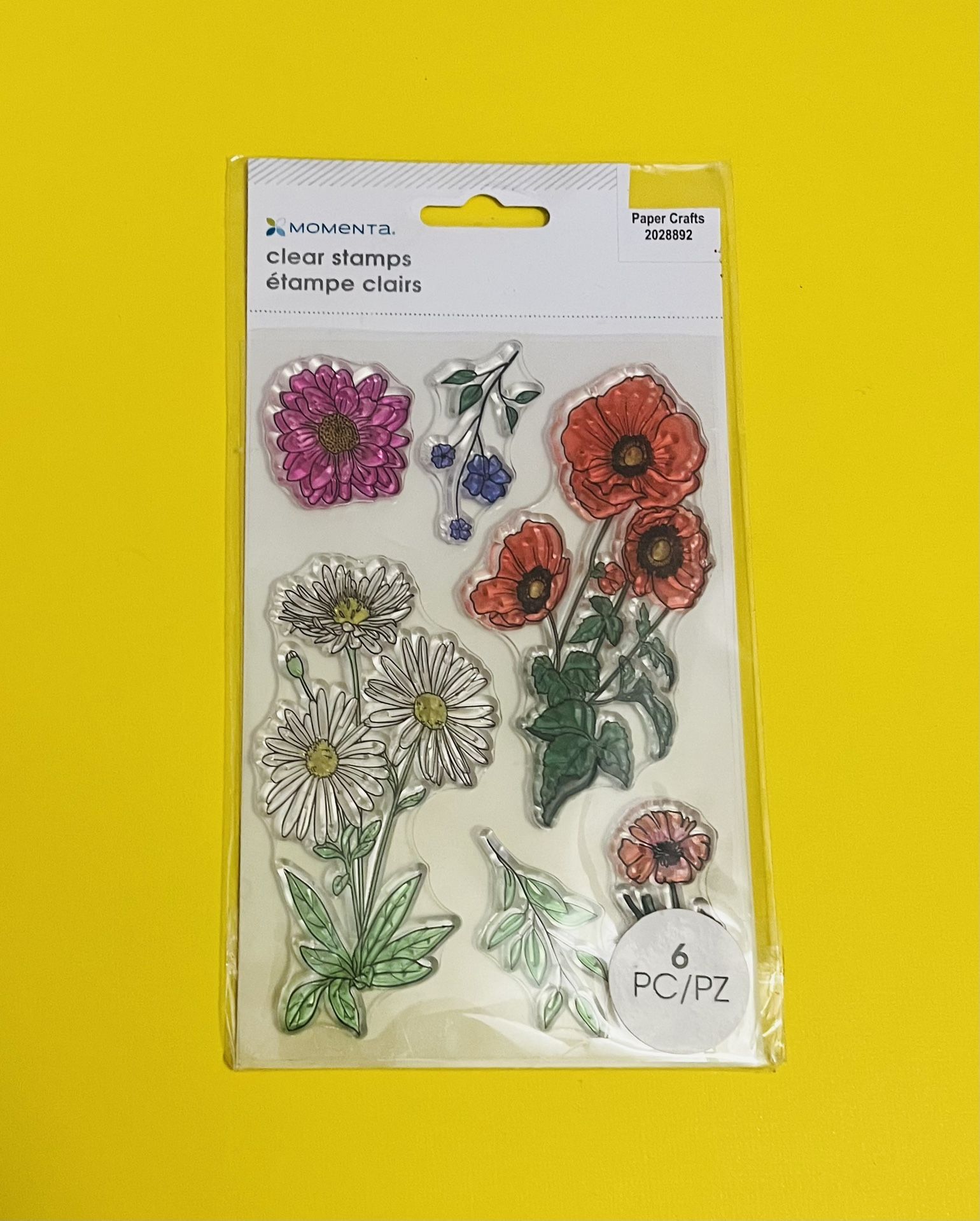 Pretty 6pc Flower Stamps