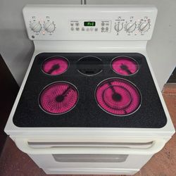 Beautiful 🔆☆General Electric☆🔆 Bisque GlassTop Stove
