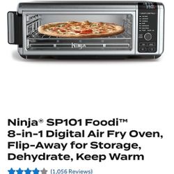Ninja Sp101 Foodi 8-in-1 Digital Air Fryer Oven Flip-away For Storage ,dehydrate,keep Warm