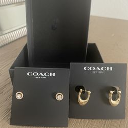 Coach Earrings - Brand New! Set Of 2