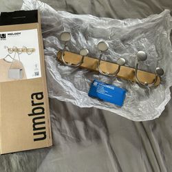 Umbra 9-Hook Wood and Metal Rack