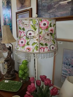 Torchere lamp and custom shade
