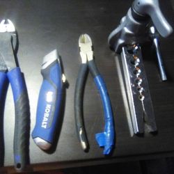 Kobalt Box Cutter Kobalt Electricians Crimpers /Cutters, Thread Chaser And Kobalt Dikes Or Side Cutters