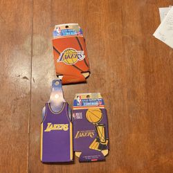 **Brand New** Official NBA Lakers Beer Koozies 