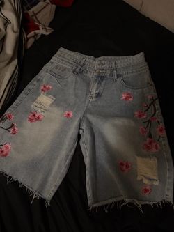 Flowers jorts
