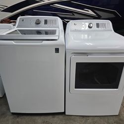 Ge Top-Load Washer And electric dryer set