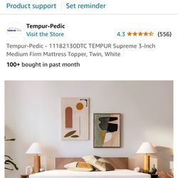 Twin Size Tempurpedic Mattress Topper