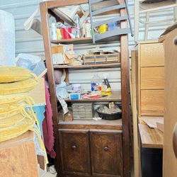 BiG TALL RUSTIC SHELVES SOLID WOOD- 34” X 20 X 78”