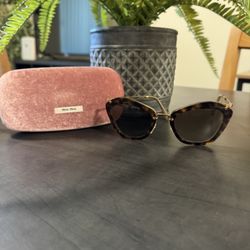 Authentic Miu Miu Sunglasses With Case
