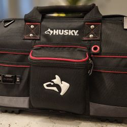 Husky 16" Large Mouth Tool Bag With Side Pouch - NEW