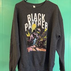Black Panther Graphic Sweatshirt - Dark Gray - Unisex XL