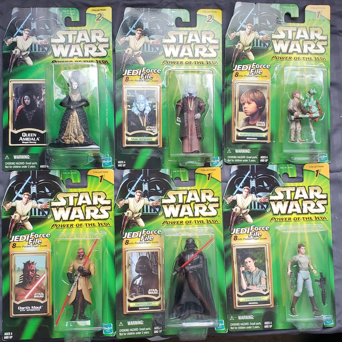 6 - Star Wars - Power of The Jedi - 3 3/4 Action Figure Collection