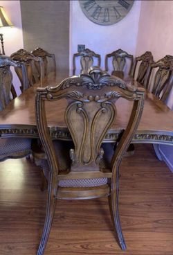 (1)dining room set *6 chairs* and *table*  (2) 3 Coffee Table Set (3)Sofa table