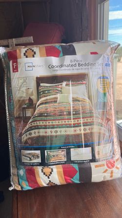 Mainstays 8-Piece Coordinated Bedding Set Full