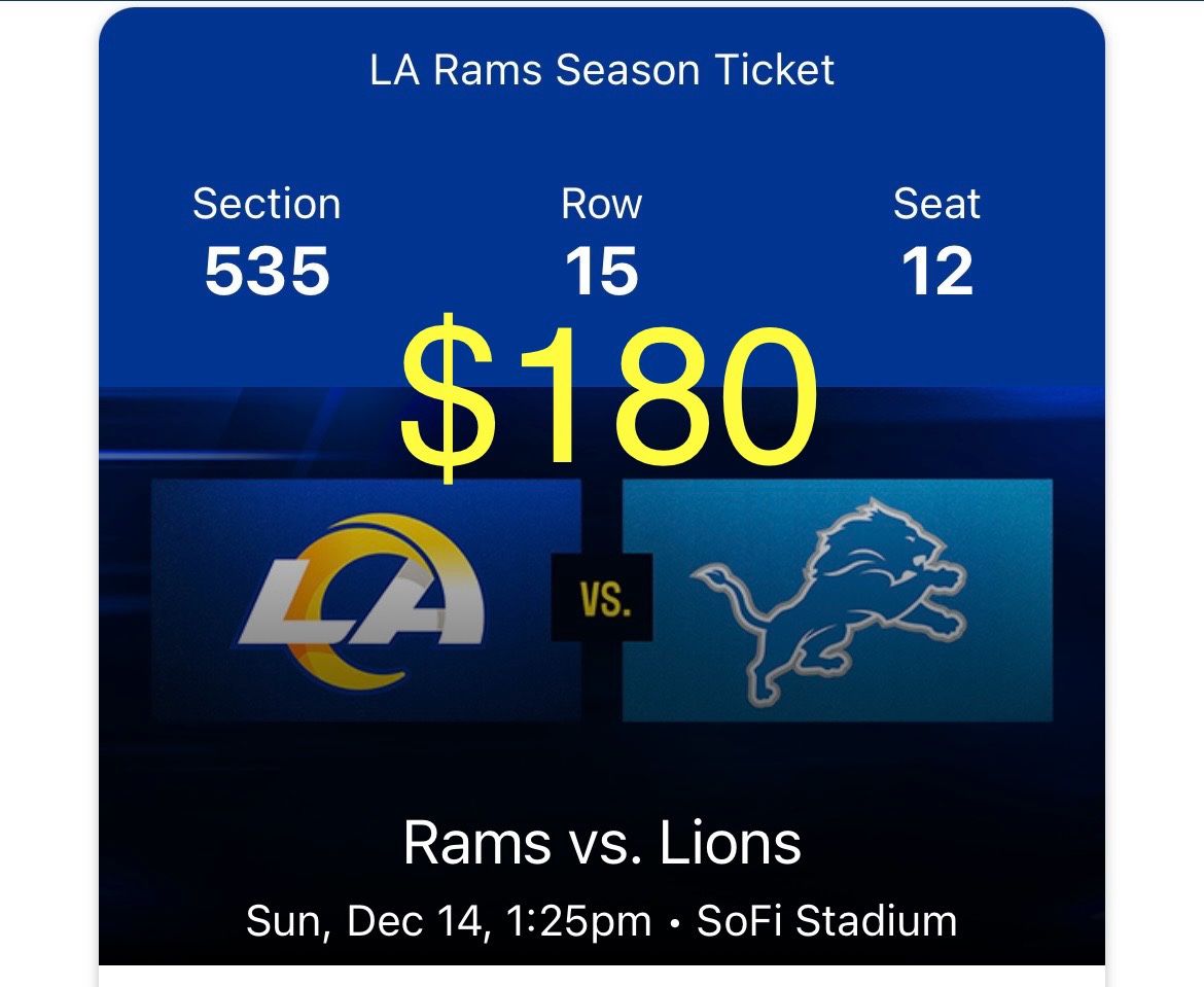 Rams Vs Lions