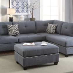 Sectional Sofa + Ottoman