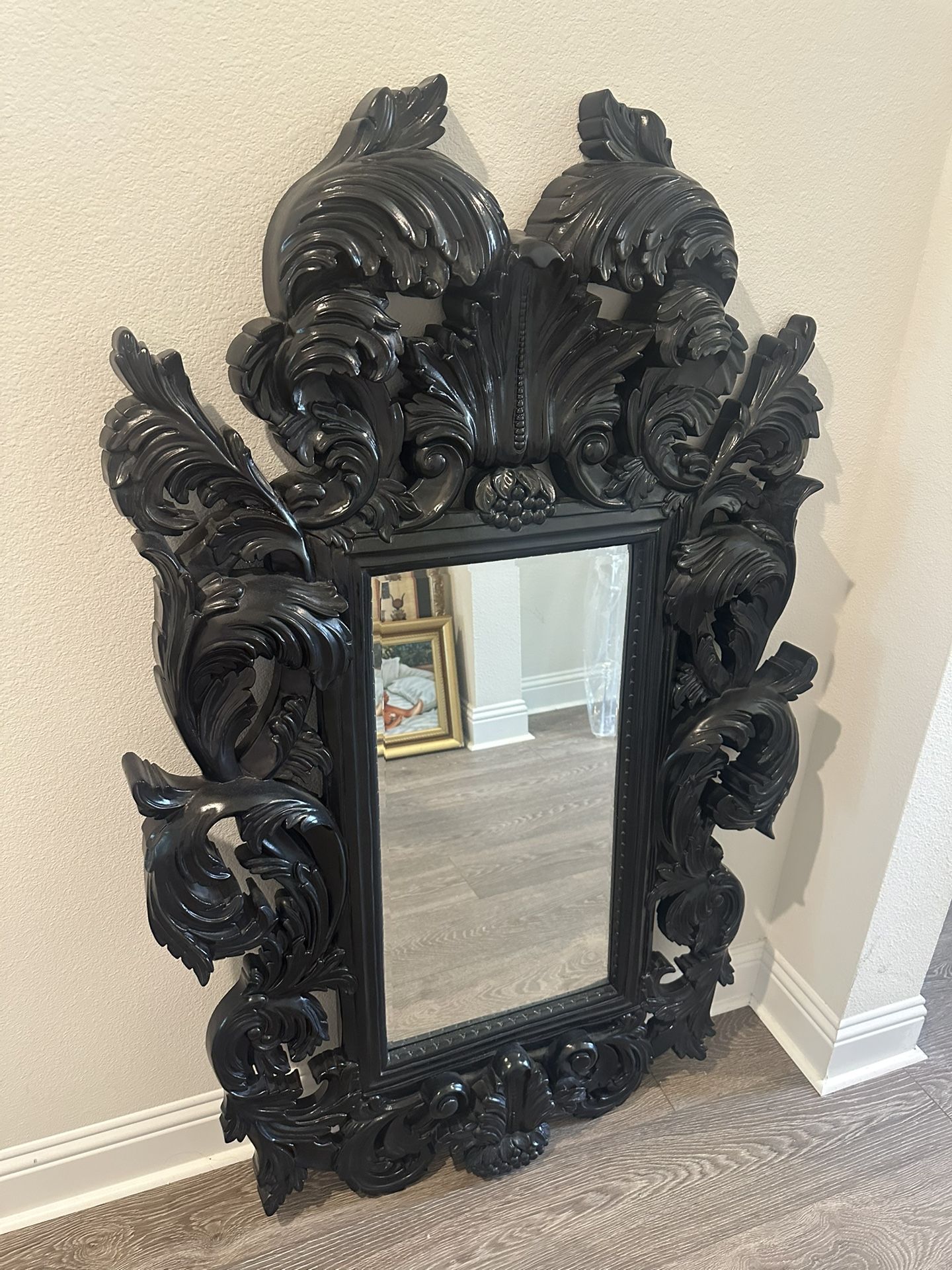 Black Antique Wall Mirror