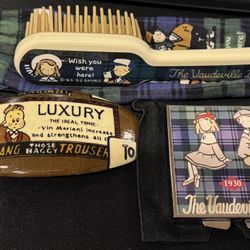 Vintage Sanrio The Vaudeville Duo Eddy Emmy Mirror with hear, Comb and Hair clip-Very Rare