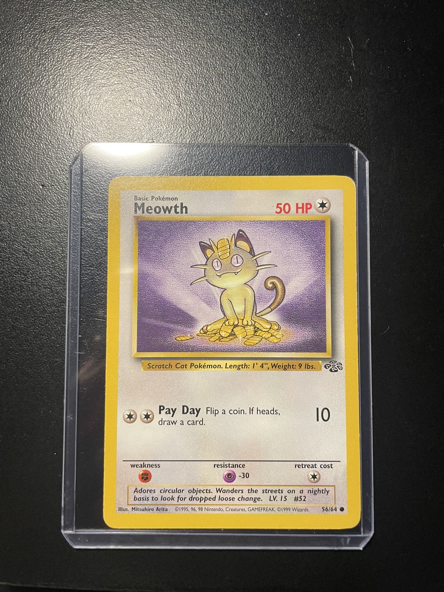 Meowth Basic Pokemon (gold Rim)