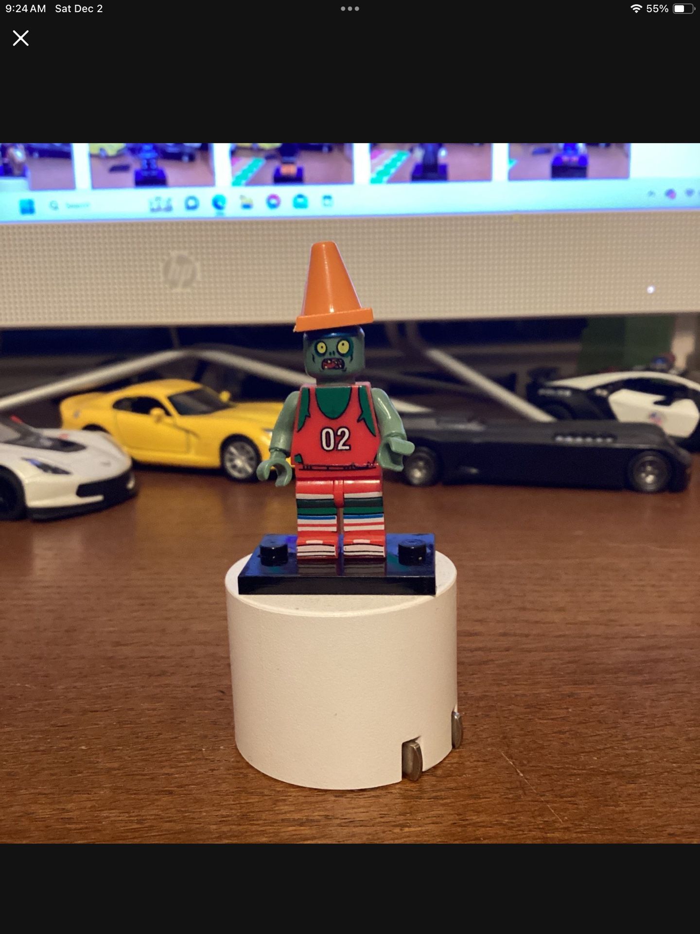 Lego Compatible Zombie With Cone 