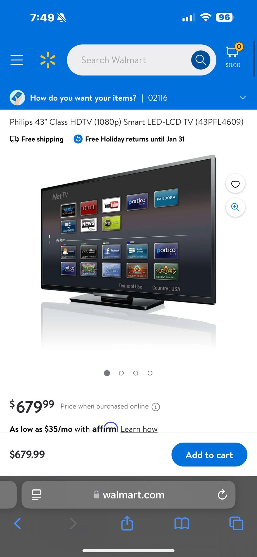 Philips 43” Class HDTV