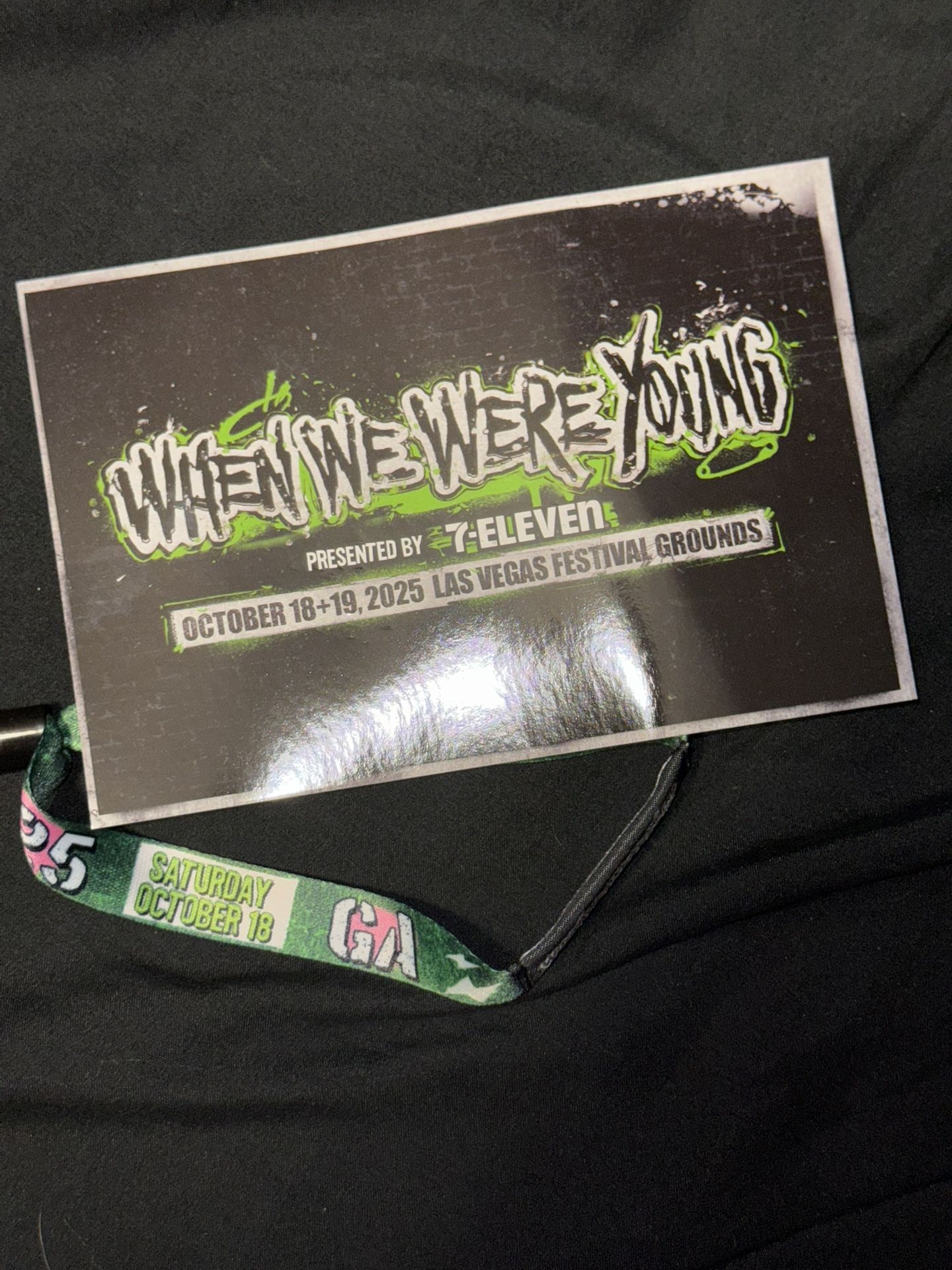When We Were Young Saturday GA $350