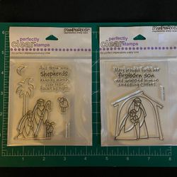 Clear Rubber Christmas Stamps - Nativity