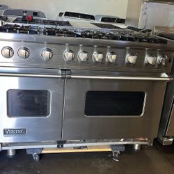 VIKING 48”WIDE ALL GAS RANGE STOVE STAINLESS STEEL 