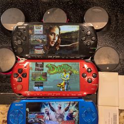 Psp portable 3000 Red/Blue/Black