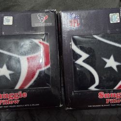 Vintage Houston Texans 2010 Snuggie Blanket That Folds Into A Pillow
