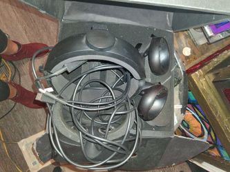 VR Headset with Controllers and Cables