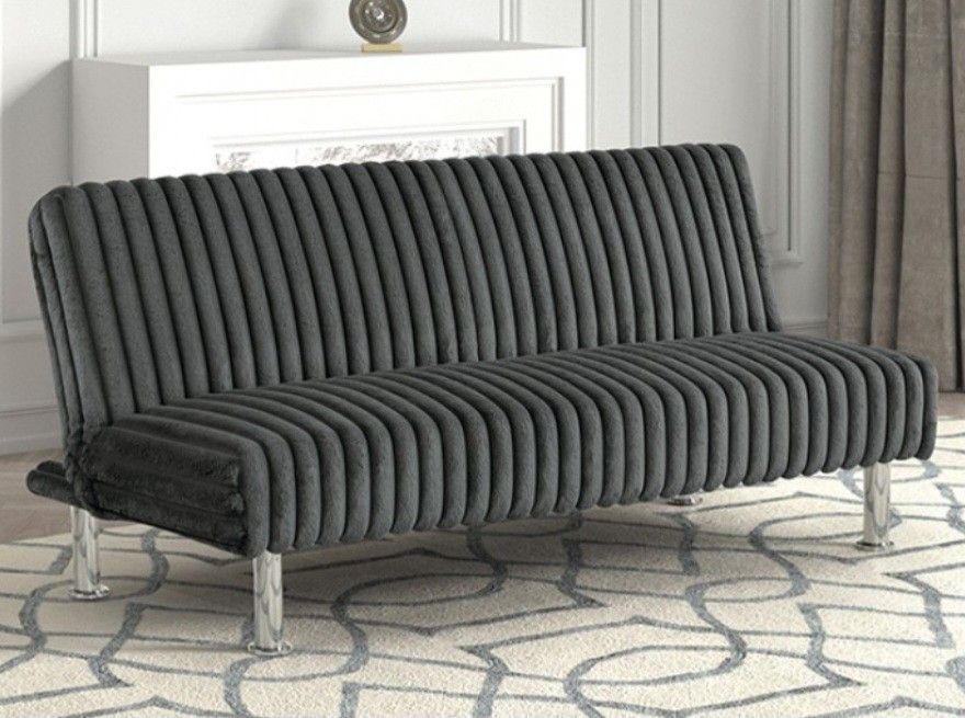 Brand New Grey Futon Sofa Sleeper